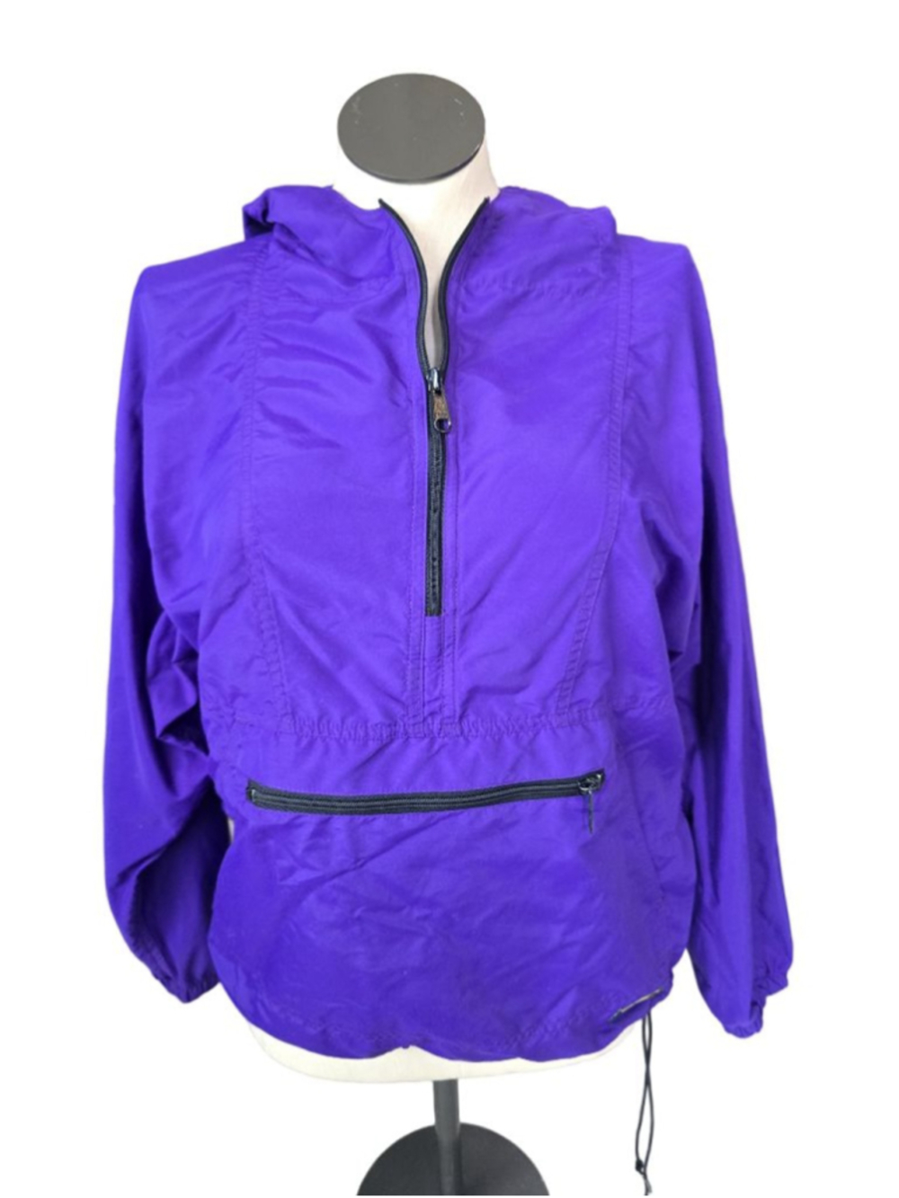 Women's Vintage L.L.Bean Purple Nylon Hooded Anorak Jacket M